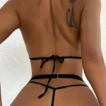 Siyah Fantezi Seksi Transparan Dantelli Body TM1297