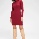 Kadın Bordo Mini Elbise IM-5501