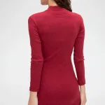 Kadın Bordo Mini Elbise IM-5501