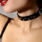 Siyah Fantezi Seksi Deri Boyun Aksesuarı APFT778