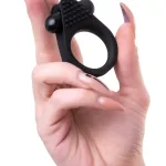 Siyah Renkli Yumuşak Silikonlu Titreşimli Penis Halkası HPR-T768024
