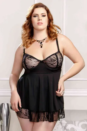 Deluxerie Plus size babydoll Chandris