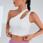 Kadın Beyaz Tek Omuz Crop Top IM-5020