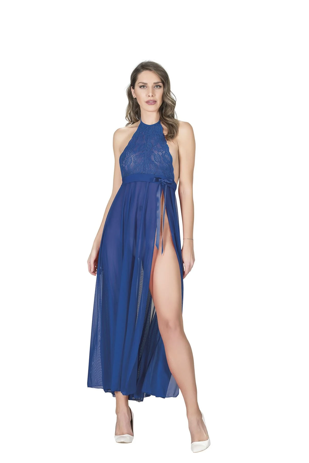 Deluxerie Long Chemise Set Roselynde
