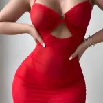İçgiyimist Fantezi Seksi Transparan Tül Fantezi Elbise V2402