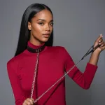 Deluxerie BDSM Halsband mit Leine Naiada
