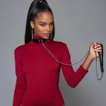 Deluxerie BDSM Halsband mit Leine Naiada