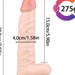 İçgiyimist Testisli Vantuzlu Damarlı 20cm Gerçekçi Dildo Yapay Penis FC-7831