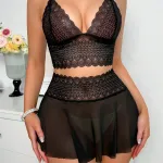 Siyah Fantezi Seksi Büstiyer Takımı IM-02138