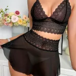 Siyah Fantezi Seksi Büstiyer Takımı IM-02138