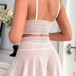 Beyaz Fantezi Seksi Büstiyer Takımı IM-02139