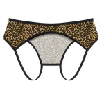 Leopar Desneli Fantezi Seksi Özel Bölgesi Açık String 66281LEO