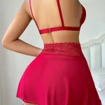 Kırmızı Fantezi Seksi Büstiyer Takımı IM-02121