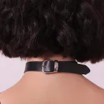 İçgiyimist Siyah Fantezi Seksi Deri Harness Püsküllü Boyun Aksesuarı Choker FH1081