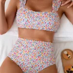 Çiçek Desenli Bikini Takımı M-9015
