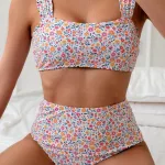 Çiçek Desenli Bikini Takımı M-9015