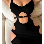İçgiyimist Dekolteli Özel Kesim Seksi Elbise V9200