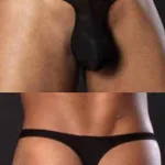 Siyah Fantezi Seksi Transparan Tül Erkek String BC4583