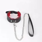 Deluxerie BDSM Halsband mit Leine Rhian