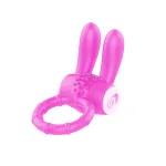 Mor Renkli Tavşan Kulaklı Titreşimli Penis Halkası HPR-51043