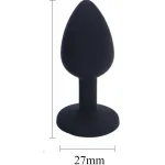 Siyah Silikon Anal Plug HPR-41025