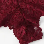 Bordo Fantezi Seksi Dantelli Sütyen Takımı IM-1290