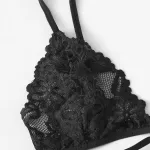 Siyah Fantezi Seksi Dantelli Sütyen Takımı IM-1292