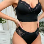 Siyah Fantezi Seksi Sütyen Takımı IM-12150