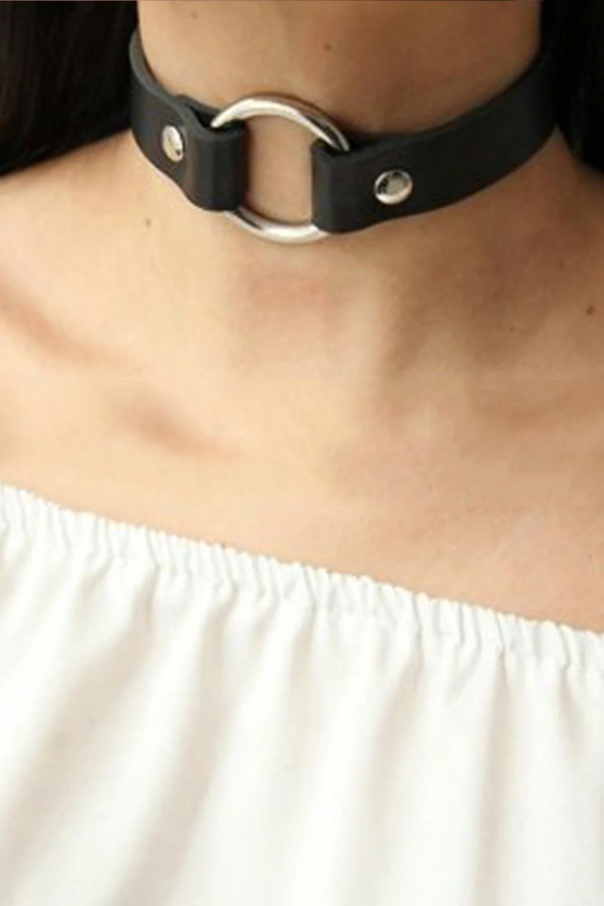 Siyah Fantezi Seksi Deri Harness Boyun Aksesuarı Siyah Fantezi Seksi Deri Harness Boyun Aksesuarı