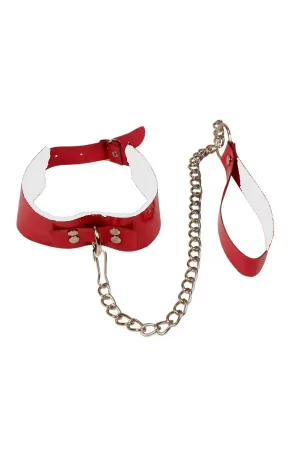 Deluxerie BDSM Halsband mit Leine Jadey
