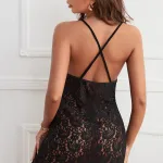 Siyah Fantezi Seksi Transparan Dantelli Gecelik Babydoll IM-0248