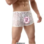 Beyaz Fantezi Seksi Dantelli Erkek Boxer BC4613