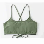Yeşil Sırttan Bağlamalı Bikini Üstü MS42289