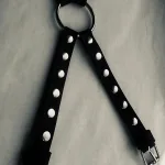 İçgiyimist Siyah Fantezi Seksi Deri Halka Tasarımlı Boyun Aksesuarı Choker FH1040