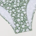 Yeşil Çiçek Desenli Bikini Takımı