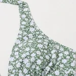 Yeşil Çiçek Desenli Bikini Takımı