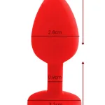 Kırmızı Silikonlu Anal Tıkaç HPR-41025K